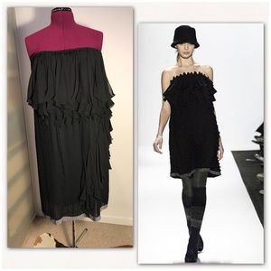 Max Azria (BCBG) strapless chiffon dress. NWOT